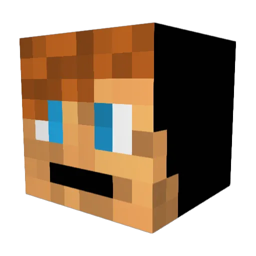 Grimi02 Minecraft avatar head, 3D render