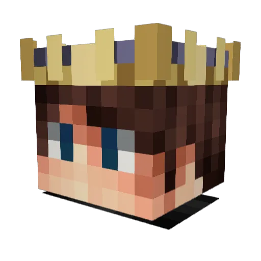 Grimloche Minecraft avatar head, 3D render