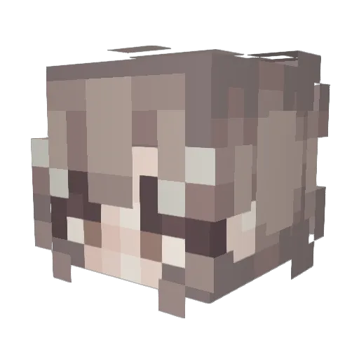 GrimlockFinger Minecraft avatar head, 3D render
