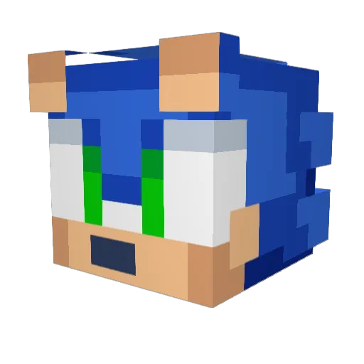 Grimm007 Minecraft avatar head, 3D render