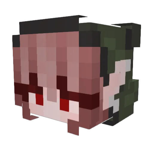 Grimm165 Minecraft avatar head, 3D render