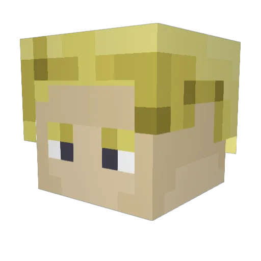 Grimm191 Minecraft avatar head, 3D render