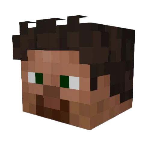 Grimm997 Minecraft avatar head, 3D render