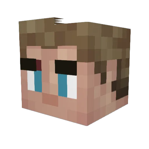 GrimmBurton Minecraft avatar head, 3D render