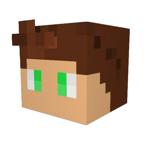 GrimmGamer12 Minecraft avatar head, 3D render