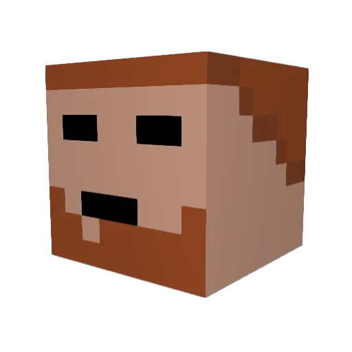 GrimmReaperDude Minecraft avatar head, 3D render