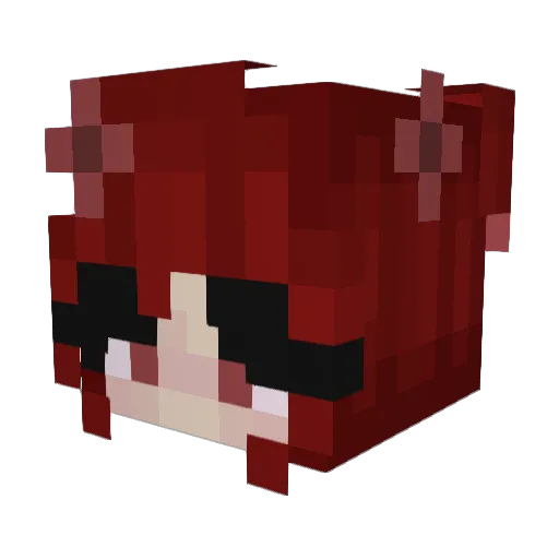 GrimmTransWitch Minecraft avatar head, 3D render
