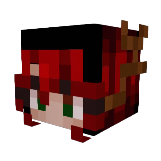 Grimm_n_bones Minecraft avatar head, 3D render