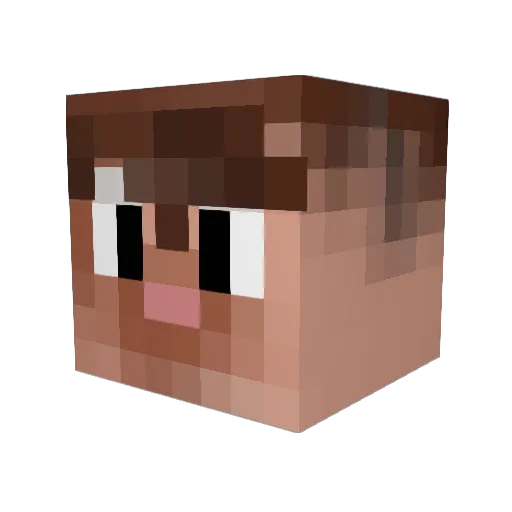 Grimmalkin Minecraft avatar head, 3D render
