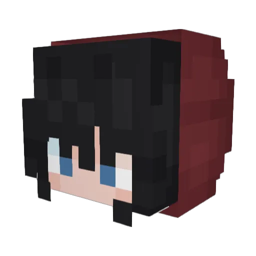GrimmiSage Minecraft avatar head, 3D render