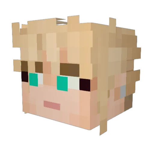 Grimmjovv Minecraft avatar head, 3D render