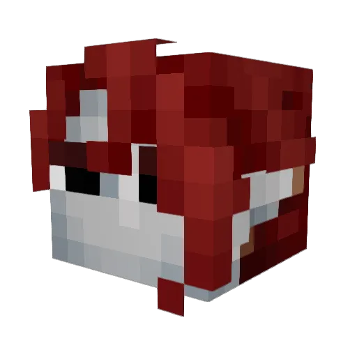 Grimmsome Minecraft avatar head, 3D render
