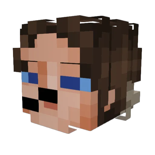 Grimmstar99 Minecraft avatar head, 3D render