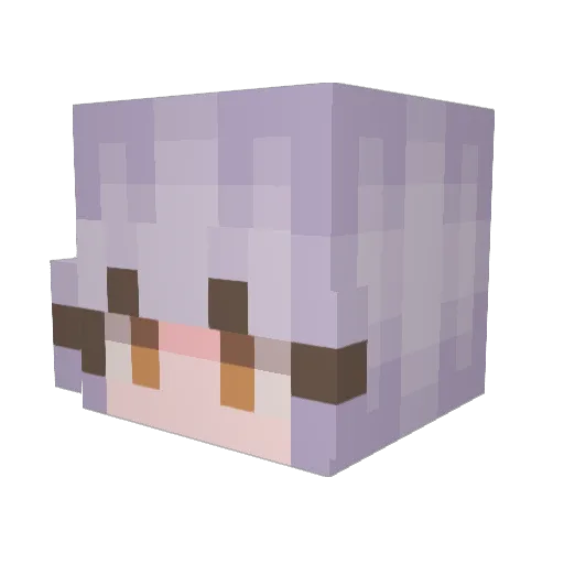 GrimmyGFox Minecraft avatar head, 3D render