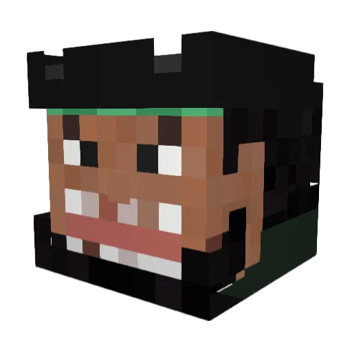 Grimmz34 Minecraft avatar head, 3D render