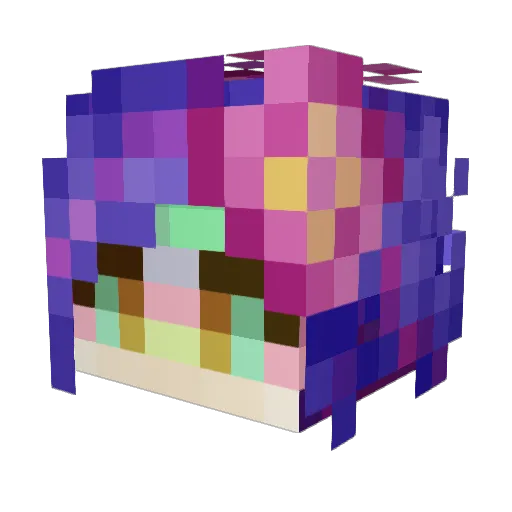 GrimnirCrow Minecraft avatar head, 3D render