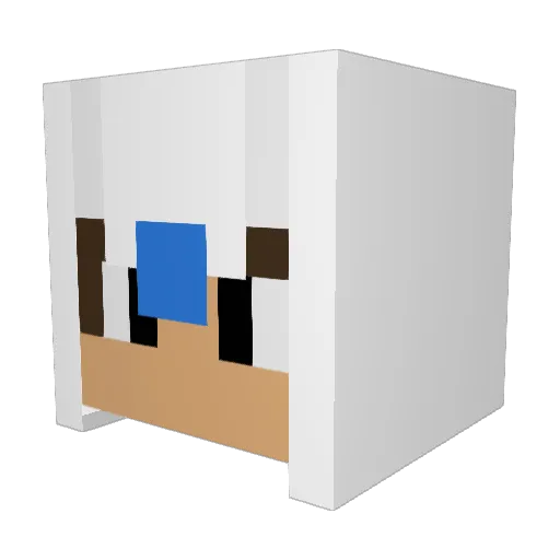 Grimnn Minecraft avatar head, 3D render
