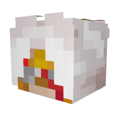 Grimoirre Minecraft avatar head, 3D render