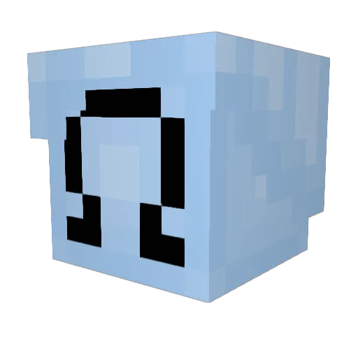 Grimpure Minecraft avatar head, 3D render