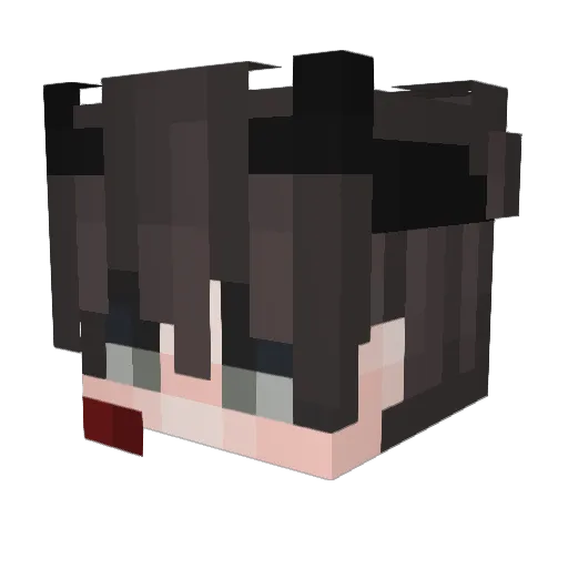 Grimsonn Minecraft avatar head, 3D render