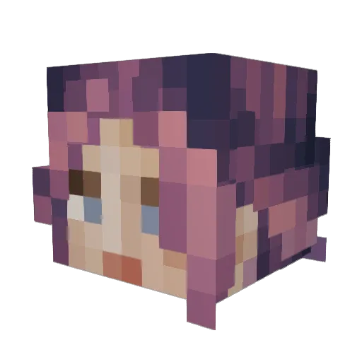 Grimtche Minecraft avatar head, 3D render