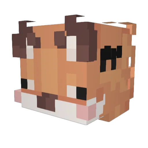 GrimtheFox Minecraft avatar head, 3D render