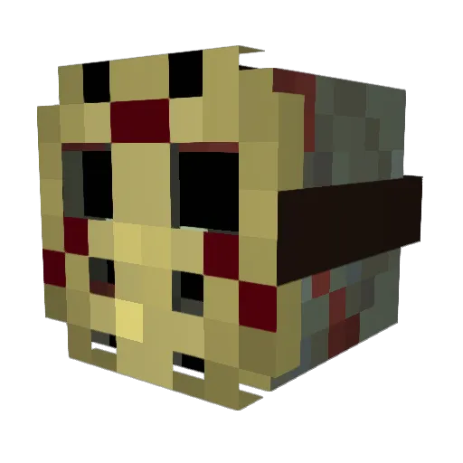 Grimzombi Minecraft avatar head, 3D render