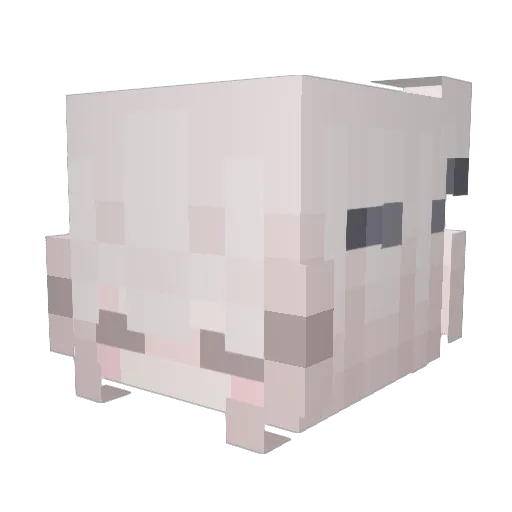 Grimzz Minecraft avatar head, 3D render