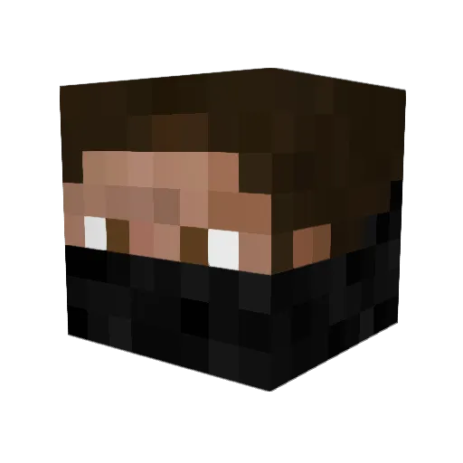 Grin118 Minecraft avatar head, 3D render