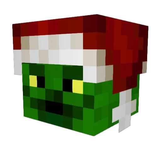 Grinch14 Minecraft avatar head, 3D render