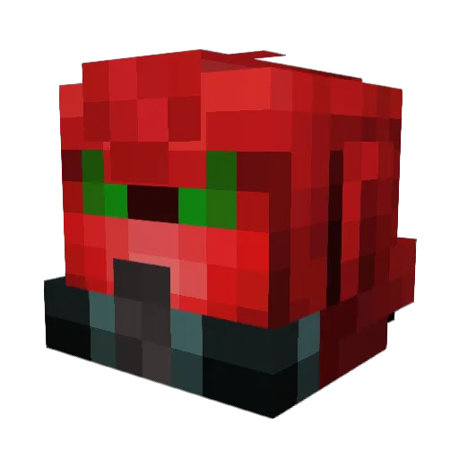 GrinchBear Minecraft avatar head, 3D render