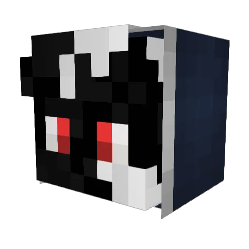 GrinchyTV Minecraft avatar head, 3D render