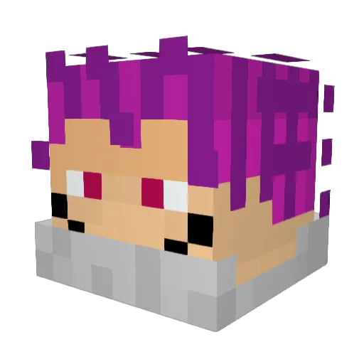 Grindjo Minecraft avatar head, 3D render