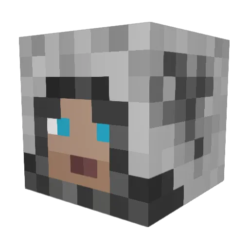 GrindonB Minecraft avatar head, 3D render
