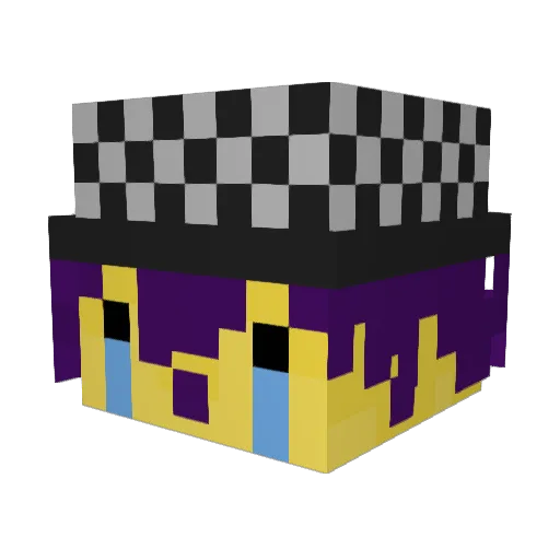 Gringleheim Minecraft avatar head, 3D render