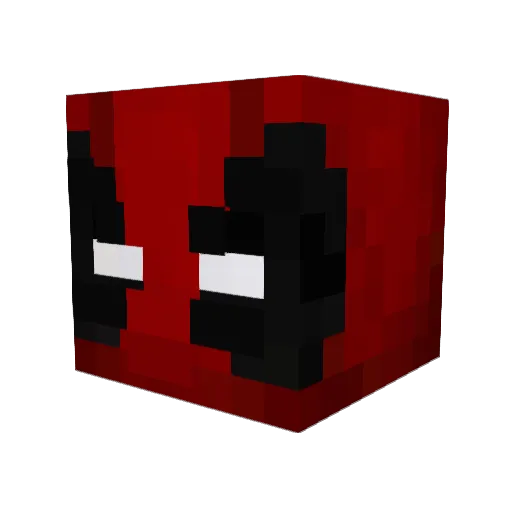 Grinlolo Minecraft avatar head, 3D render