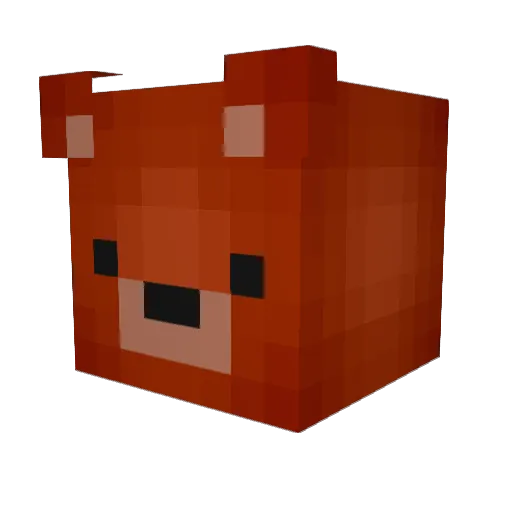 Grinnarae Minecraft avatar head, 3D render