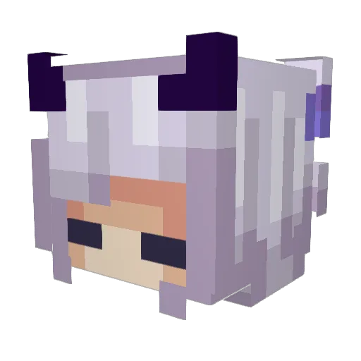 Grinni Minecraft avatar head, 3D render