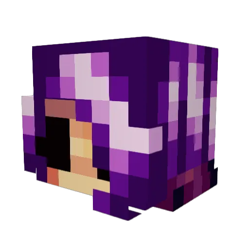 GrinnyGhost Minecraft avatar head, 3D render