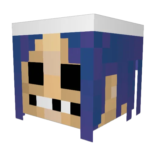 Grinperl Minecraft avatar head, 3D render