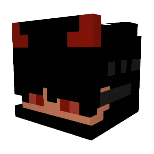 Grinshade_ Minecraft avatar head, 3D render