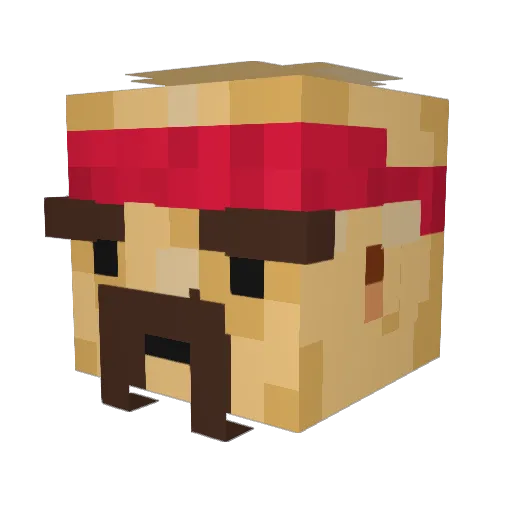 Grip_Dennis Minecraft avatar head, 3D render