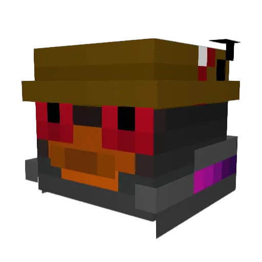 GrippedApes Minecraft avatar head, 3D render