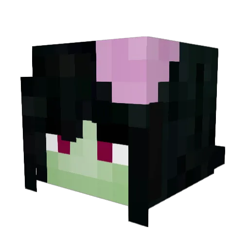 Grippeyy Minecraft avatar head, 3D render