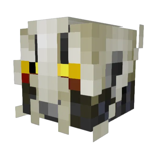 Griraon Minecraft avatar head, 3D render