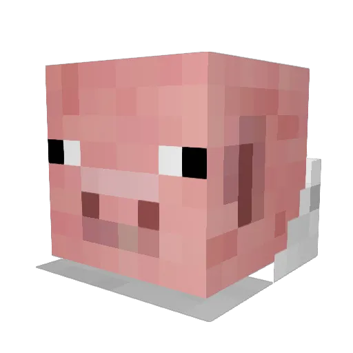Gris1333 Minecraft avatar head, 3D render