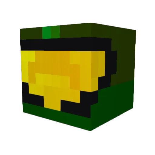 Grisbii Minecraft avatar head, 3D render