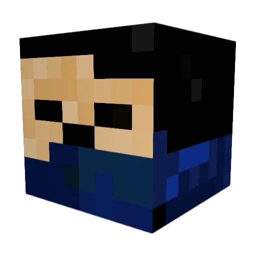 Grised18 Minecraft avatar head, 3D render