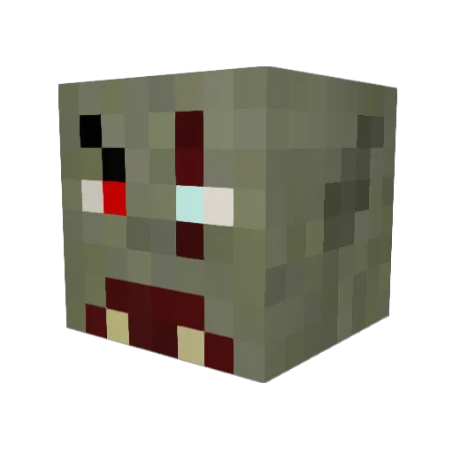 Grishnakh_ Minecraft avatar head, 3D render