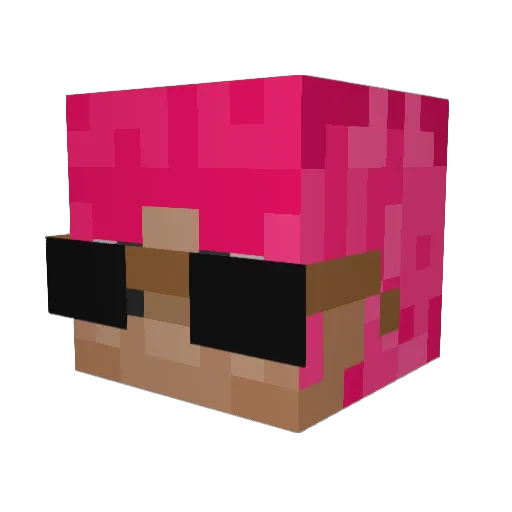 GrislyCloudy Minecraft avatar head, 3D render
